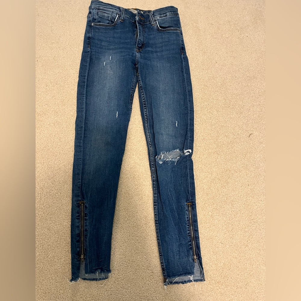 Zara zipper jeans